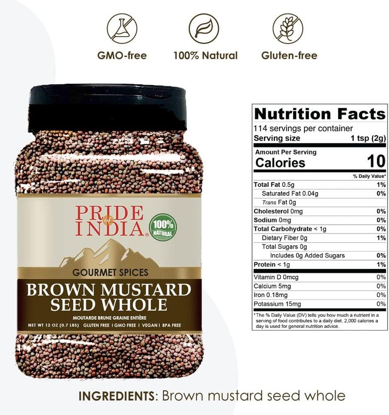 Pride of India Brown Mustard Seed Whole - Image 2